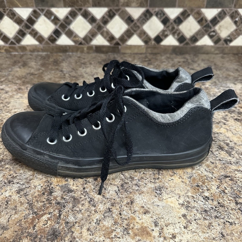 Converse All Star Black Gray Low Top Sneakers Men Size 5 Women's 7 Chuck Taylor